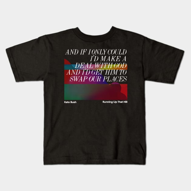 Kate Bush - Minimalist Lyric Artwork Design Kids T-Shirt by saudade